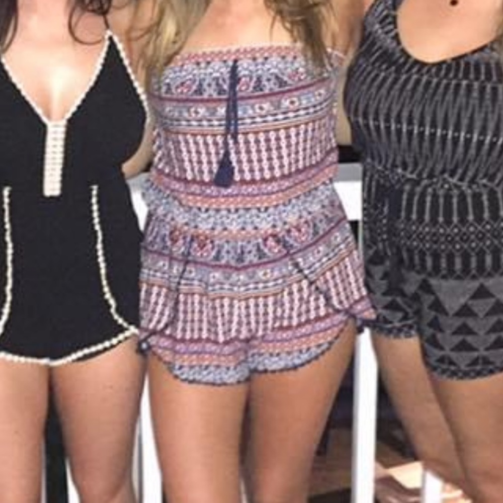 Patterned, Strapless, Romper - image 8